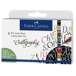 Kalligrafikus tollak Faber-Castell Pitt / 8 db készlet (kaligrafikus)