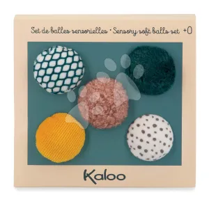 Szenzoros golyók a kisbaba érzékszerveinek fejlesztésére Stimuli Kaloo 5 fajta puha labda 0 hó-tól
