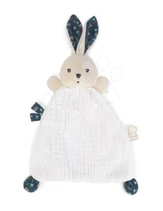 Textil nyuszi dédelgetéshez Nature Rabbit Doudou K'doux Kaloo fehér 20 cm puha alapanyagból 0 hó-tól