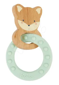 Rágóka fa rókával My Fox Teething Ring Home Kaloo szilikon karikával 14 cm 0 hó-tól