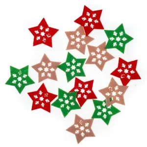 Karácsonyi filc matrica | csillag 15 db (karácsonyi dekoráció)