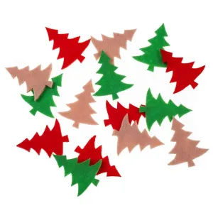 Karácsonyi filc matrica | karácsonyfa 15 db (karácsonyi dekoráció)