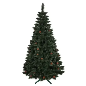 Minőségi karácsonyfa fenyőtobozokkal 220 cm