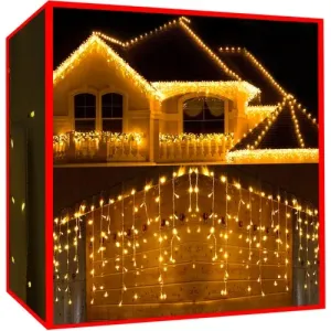 Kültéri karácsonyi világítás 15 M LED 300 meleg fehér