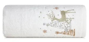 Pamut karácsonyi törölköző rénszarvassal fehér Šírka: 50 cm | Dĺžka: 90 cm #1355135