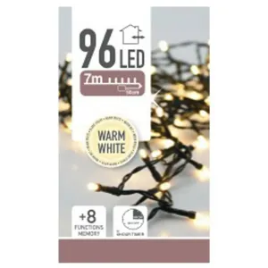 LED-es fény fűzér AX8415220 Fehér Fekete Meleg fehér 7 m