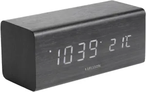 Karlsson 5652BK Designer LED-es asztali ébresztőóra, 16 x 7 cm