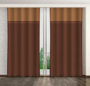 Dekoratív barna függönyök a nappaliba Hossz: 250 cm