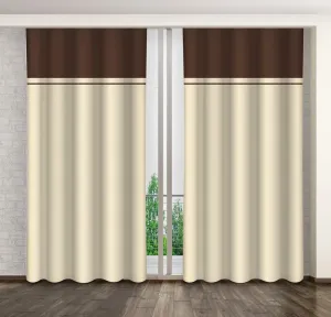 Krémes dekoratív függönyök a hálószobához Hossz: 270 cm