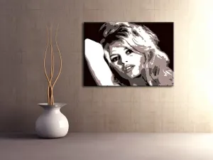 Kézzel festett vászonképek POP Art Brigitte Bardot  bar  (POP ART képek)