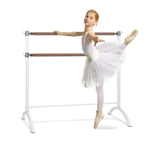KLARFIT Barre Anna, dupla balett rúd, 110 x 113 cm, 2 x ø 38 mm, fehér