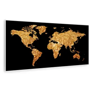 Klarstein Wonderwall Air Art Smart, infravörös hősugárzó, 120 x 60 cm, 700 W, arany térkép