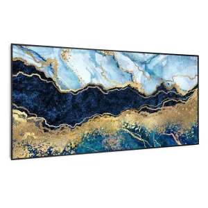 Klarstein Wonderwall Air Art Smart, infravörös hősugárzó, 120 x 60 cm, 700 W, kék márvány #31733