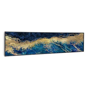 Klarstein Wonderwall Air Art Smart, infravörös hősugárzó, 120 x 30 cm, 350 W, kék márvány #1287480