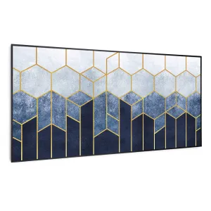 Klarstein Wonderwall Air Art Smart, infravörös hősugárzó, 120 x 60 cm, 700 W, kék csík #659780