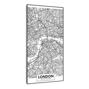 Klarstein Wonderwall Air Art Smart, infravörös fűtőtest, London térképe, 60 x 120 cm, 700 W #31724