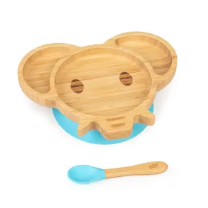 Klarstein Gyermek étkészlet, bambusz tányér és kanál, 250 ml, mellékelve tapadókorong, 18 x 18 cm #1243470