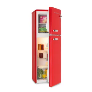 Klarstein Audrey, kombinált hűtőszekrény, 97 l/39 l, retro megjelenés #29647