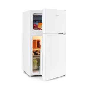 Klarstein Big Daddy Cool, kombinált hűtőszekrény, 61/26 literes, 40 dB, F energiahatékonysági osztály, fehér #1544047