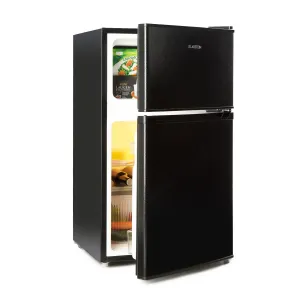 Klarstein Big Daddy Cool, kombinált hűtőszekrény, 61/26 literes, 40 dB, F energiahatékonysági osztály, fekete #1544046