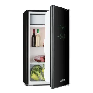 Klarstein Spitzbergen Uni, kombinált hűtőszekrény, 91 liter, F energiahatékonysági osztály, fekete