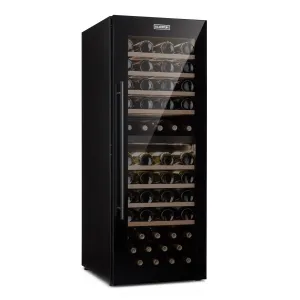 Klarstein Barossa 77 Duo, borhűtő,191 liter, 2 zóna, 77 palack, érintőképernyős, LED, fekete