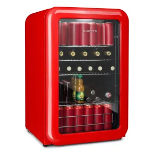 Klarstein PopLife, italhűtőszekrény, 115 liter, 0 - 10°C, retro kivitel, piros