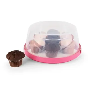 Klarstein Pinkkäppchen, rózsaszín, tortabúra, süteményes doboz, Ø26 cm