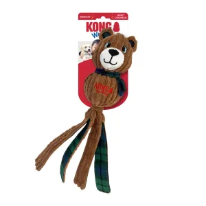 KONG Holiday Wubba™ kordbársony mackó játék kutyáknak