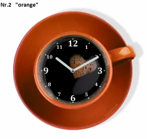Konyhai óra kávés csésze formájú Narancssárga #1379777
