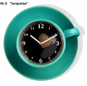 Konyhai óra kávés csésze formájú Türkiz #1379779