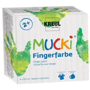 Világító ujjfestékek MUCKI - KREUL / szett 4 x 150 ml (gyerekfesték)