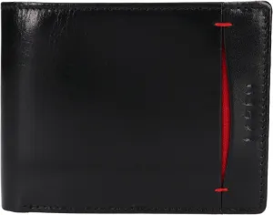 Lagen Férfi bőr pénztárca 50749 BLACK/RED