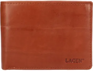 Lagen Férfi bőr pénztárca LG-2111 MID BRN