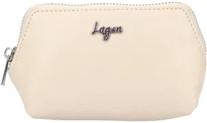 Lagen Női bőr mini pénztárca - kulcstartó BLC/5695/123 OFF WHITE