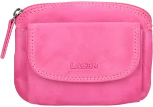 Lagen Női mini bőr pénztárca-kulcstartó 786-382/D FUCHSIA
