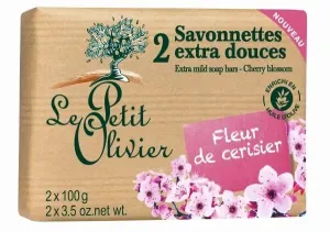 Le Petit Olivier Extra finom szappan cseresznyevirág 2 x 100g