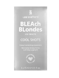 Lee Stafford Szőkítő hajkezelés Bleach Blondes Ice White (Cool Shots) 4 x 15 ml