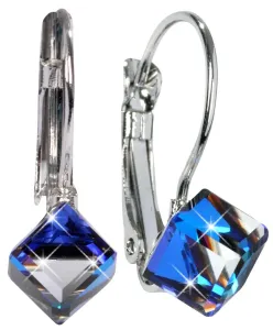 Levien Stílusos fülbevaló Cube Bermuda Blue