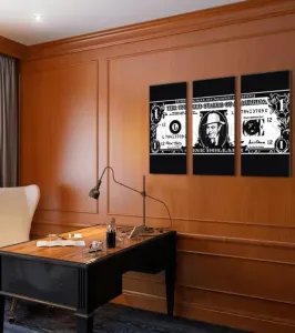 Legnagyobb maffiózók a vásznon Scarface- Al Capone dolláron (MAFIA Pop Art vászonkép)