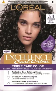 L'Oréal Excellence Cool Creme 3.11 Ultra kőris sötétbarna Hajfesték, hajszínező