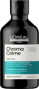 L´Oréal Professionnel Professzionális vörös tónusokat semlegesítő zöld sampon Serie Expert Chroma Crème (Green Dyes Shampoo) 300 ml