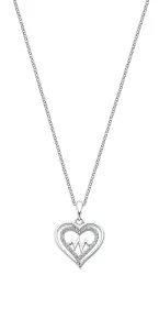 Lotus Silver Szívecske alakúromantikus ezüst nyaklánc cirkóniumkövekkel LP3043-1/1