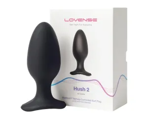 LOVENSE Hush 2 L - akkus kis anál vibrátor (57mm) - fekete