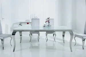 Étkezőasztal Rococo 180 cm fehér / ezüst