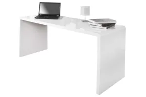 Íróasztal Barter 160cm fehér, magas fény