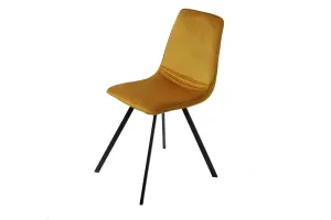Design szék Holland Retro mustársárga bársony