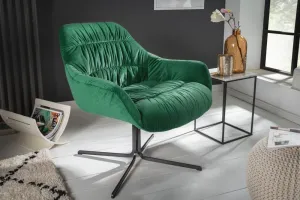 Stílusos fotel Nikolai smaragdzöld