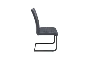 Stílusos szánkótalpas szék Douglas antik szürke