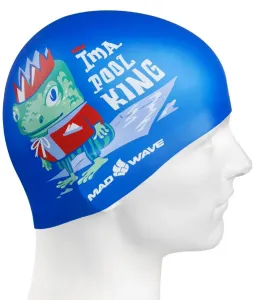 Gyermek úszósapka mad wave pool king swim cap junior kék